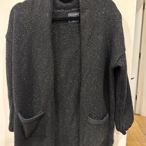 Abercrombie & Fitch Dark Charcoal Open-Front Women's Cardigan